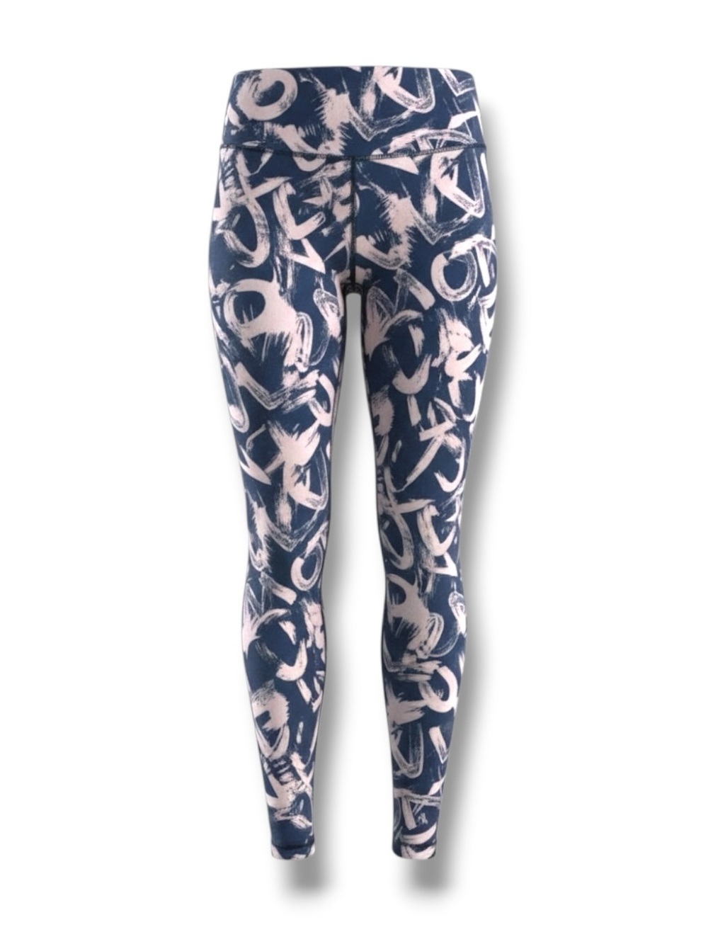 Lululemon Wunder Under High Rise Tight Leggings in Graffiti Pop Navy Print Size
